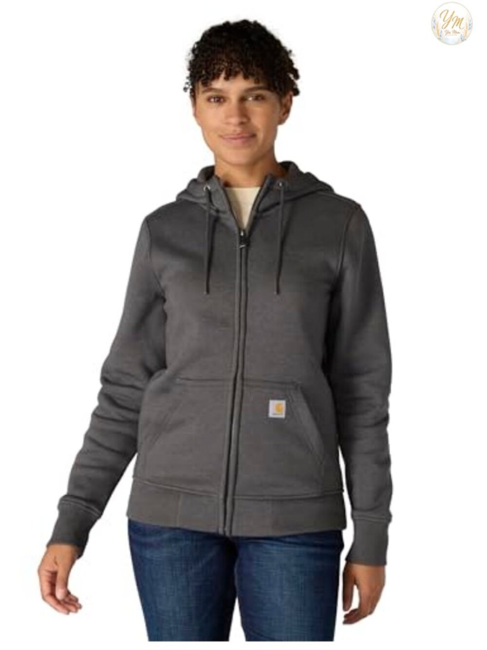 Carhartt Women's Full-Zip Sweatshirt Cotton Polyester Crewneck